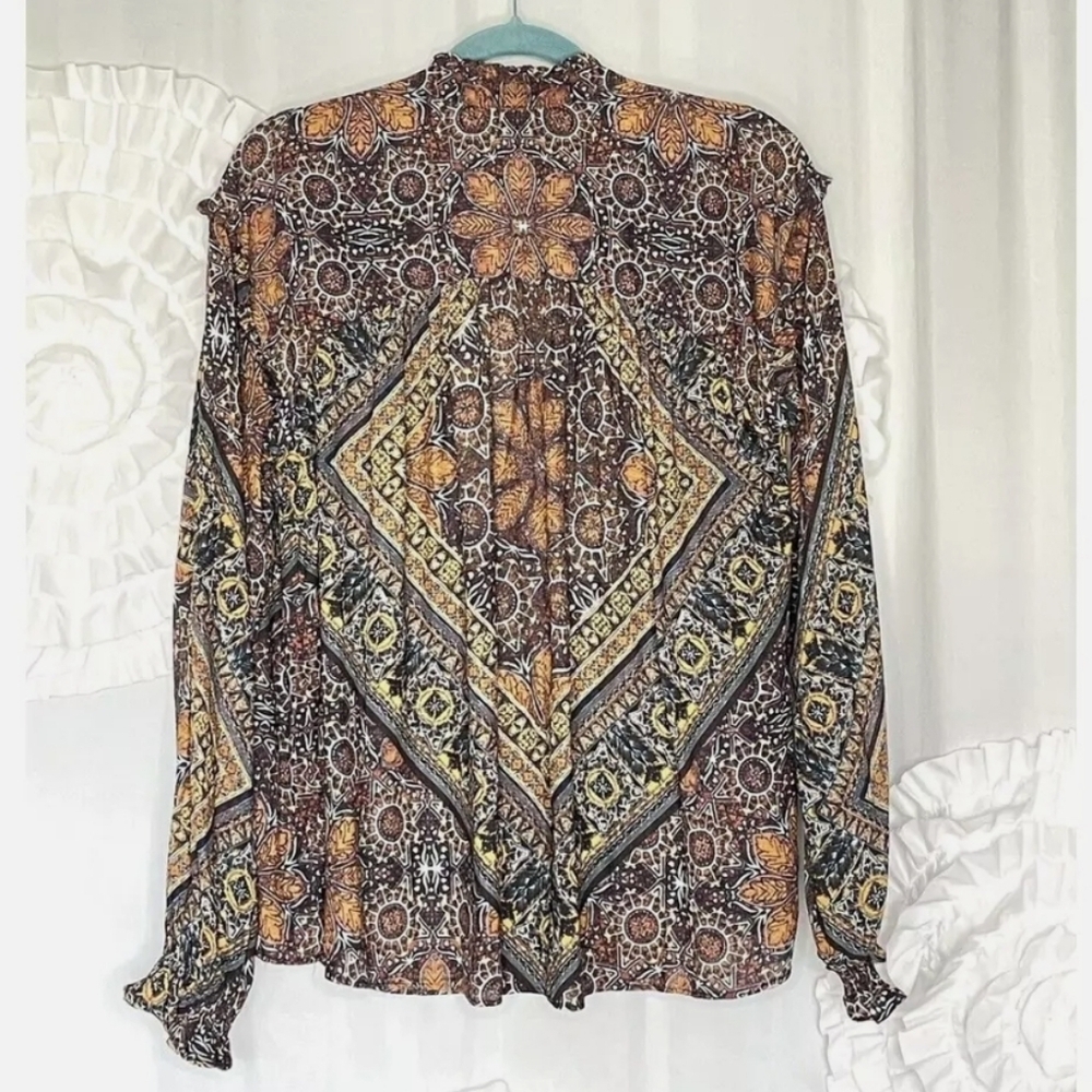 Free People Little Runaway Medallion Print Blouse View 4